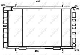  53070 - RADIADOR ALU BRAZED LANDROVER 90 85