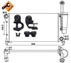 Nrf 53075 - RADIADOR ALU MECHAN FIAT PANDA 06-