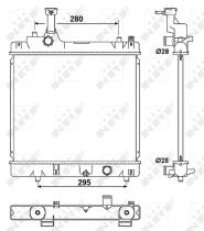 Nrf 53078 - RADIADOR ALU BRAZED NISSAN PIXO 09-