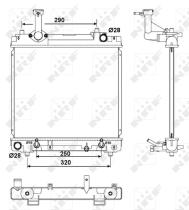 Nrf 53079 - RADIADOR ALU BRAZED NISSAN PIXO 09-