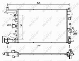 Nrf 53122 - RADIADOR ALU BRAZED CHEVROLET (GM)