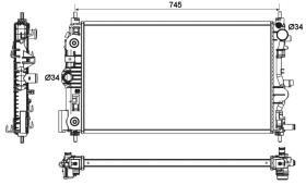 Nrf 53131 - RADIADOR ALU BRAZED CHEVROLET (GM)