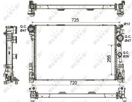  53140 - RADIADOR ALU BRAZED MERCEDES C180 1