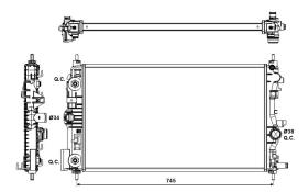 Nrf 53143 - RADIADOR ALU BRAZED OPEL VAUXHALL A