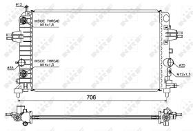 Nrf 53144 - RADIADOR ALU BRAZED OPEL VAUXHALL A