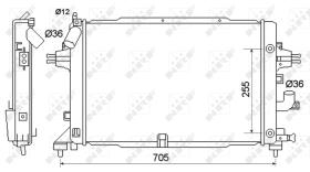 Nrf 53145 - RADIADOR ALU BRAZED OPEL VAUXHALL A