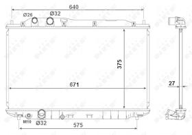 Nrf 53186 - RADIADOR ALU BRAZED HONDA CIVIC 02-