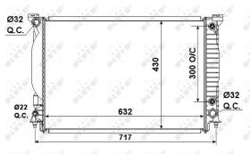 Nrf 53190 - RADIADOR ALU BRAZED AUDI A4/A6 FSI
