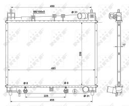 Nrf 53212 - RADIADOR ALU BRAZED TOYOTA YARIS 99