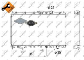 Nrf 53304 - RADIADOR ALU BRAZED MITSUBISHI CHAR