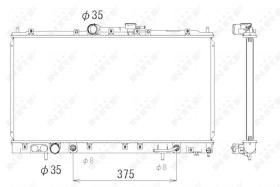 Nrf 53313 - RADIADOR ALU BRAZED MITSUBISHI GALA