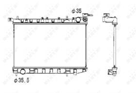 Nrf 53341 - RADIADOR ALU BRAZED NISSAN ALMERA 9