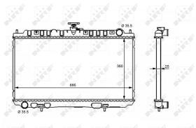 Nrf 53388 - RADIADOR ALU BRAZED NISSAN ALMERA 0