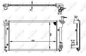 Nrf 53398 - RADIADOR ALU BRAZED TOYOTA AVENSIS