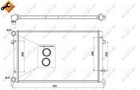 Nrf 53404 - RADIADOR ALU MECHAN AUDI A3 03-