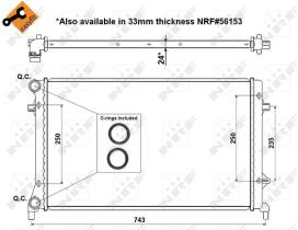 Nrf 53405 - RADIADOR ALU BRAZED AUDI A3 03-