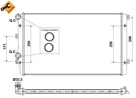  53406 - RADIADOR ALU BRAZED AUDI A3 03-