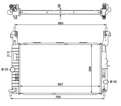 Nrf 53416 - RADIADOR ALU BRAZED OPEL VAUXHALL M