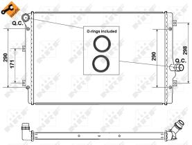  53425 - RADIADOR ALU BRAZED AUDI A3 03-