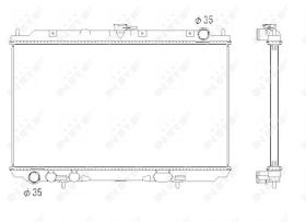 Nrf 53438 - RADIADOR ALU BRAZED NISSAN ALMERA T