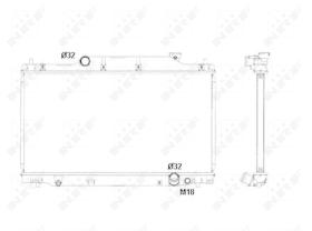 Nrf 53439 - RADIADOR ALU BRAZED HONDA CIVIC 01-