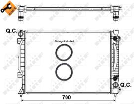 Nrf 53444 - RADIADOR ALU BRAZED AUDI A6 97-