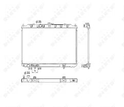Nrf 53453 - RADIADOR ALU BRAZED NISSAN X-TRAIL