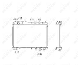 Nrf 53461 - RADIADOR ALU BRAZED HONDA CIVIC 01-