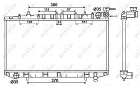 Nrf 53523 - RADIADOR ALU BRAZED NISSAN ALMERA 9