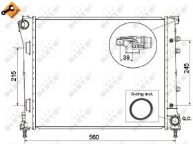 Nrf 53525 - RADIADOR ALU BRAZED FIAT 500 07-