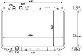 Nrf 53534 - RADIADOR ALU BRAZED HONDA CIVIC 05-