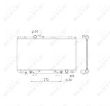 Nrf 53586 - RADIADOR ALU BRAZED LEXUS IS 200 99