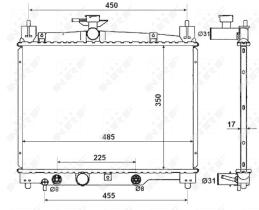 Nrf 53599 - RADIADOR ALU BRAZED TOYOTA YARIS 99