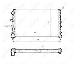 Nrf 53621A - RADIADOR ALU MECHAN FIAT FIORINO 96