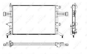 Nrf 53629 - RADIADOR ALU MECHAN OPEL VAUXHALL A