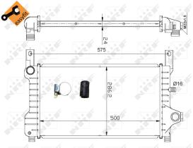Nrf 53635 - RADIADOR ALU BRAZED FORD FIESTA 89-