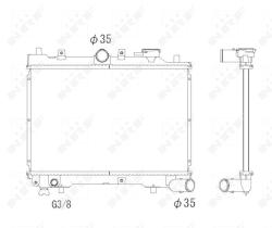 Nrf 536510 - RADIADOR ALU BRAZED MAZDA 323 80-