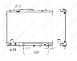 Nrf 53687 - RADIADOR ALU BRAZED MITSUBISHI CHAL