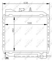 Nrf 53714 - RADIADOR ALU BRAZED MERCEDES UNIMOG