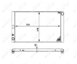 Nrf 53716 - RADIADOR ALU BRAZED AUDI A8 03-