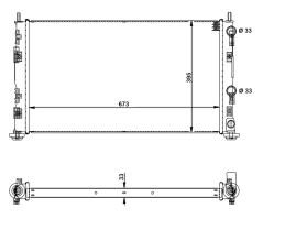 Nrf 53733 - RADIADOR ALU BRAZED CHRYSLER (USA)