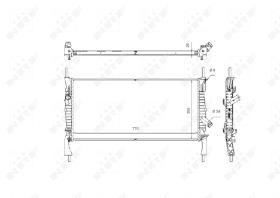  53746 - RADIADOR ALU BRAZED FORD TRANSIT 26