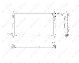 Nrf 53753 - RADIADOR ALU BRAZED MITSUBISHI OUTL