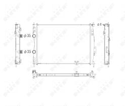 Nrf 53755 - RADIADOR ALU BRAZED NISSAN QASHQAI
