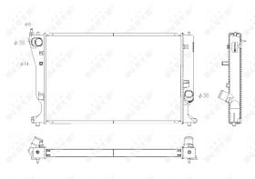 Nrf 53767 - RADIADOR ALU BRAZED TOYOTA AVENSIS
