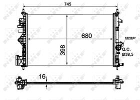 Nrf 53773 - RADIADOR ALU BRAZED OPEL VAUXHALL I