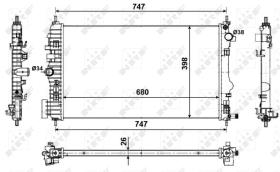 Nrf 53774 - RADIADOR ALU BRAZED OPEL VAUXHALL I