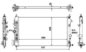 Nrf 53776 - RADIADOR ALU BRAZED OPEL VAUXHALL I