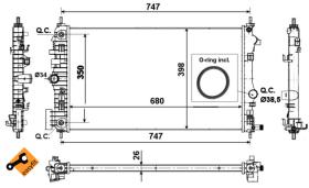 Nrf 53777 - RADIADOR ALU BRAZED OPEL VAUXHALL I