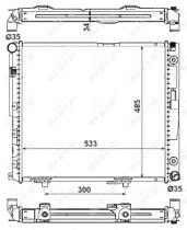  53785 - RADIADOR ALU BRAZED MERCEDES 200D-2